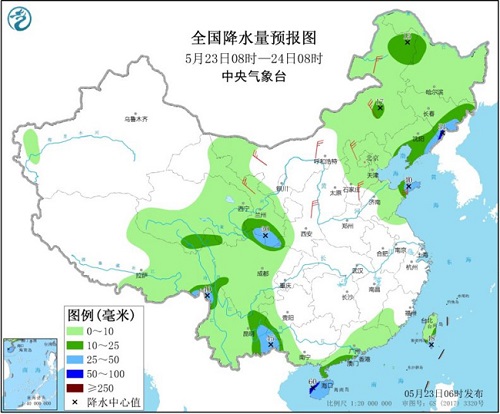 南方地区将有较强降雨 东北华北频现阵雨或雷阵雨