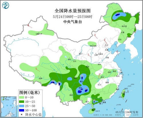 南方地区将有较强降雨 东北华北频现阵雨或雷阵雨