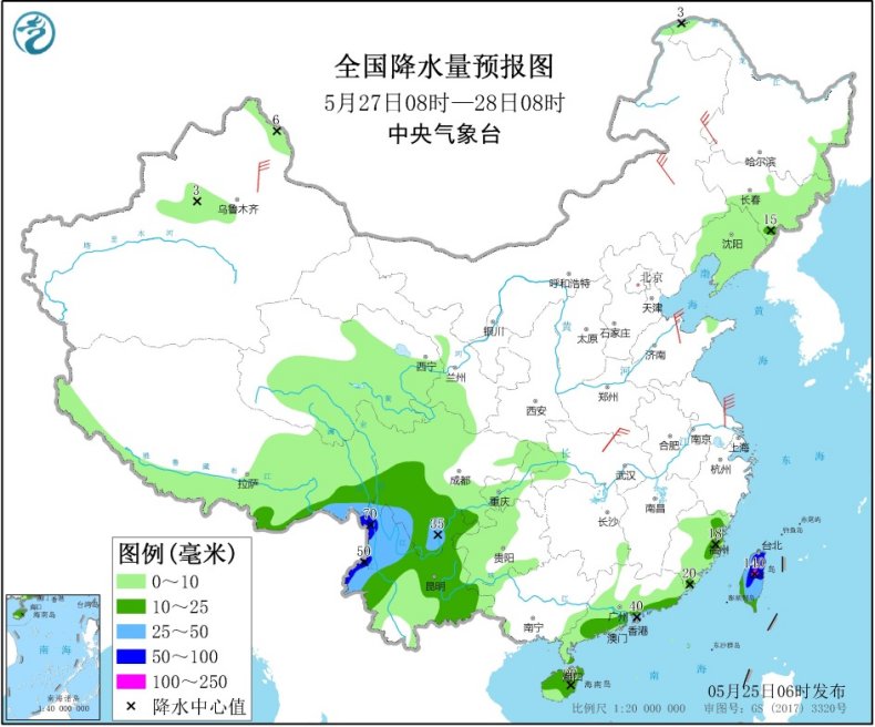 江南华南等地有较强降水 东北地区等地多阵雨天气