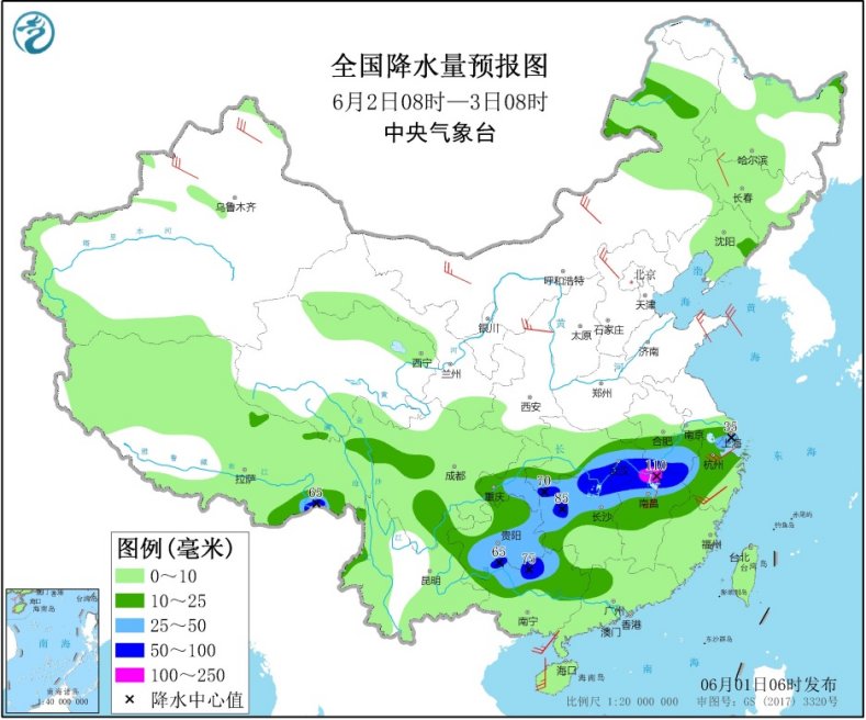 华南等地有较强降水 华北等地有强对流天气