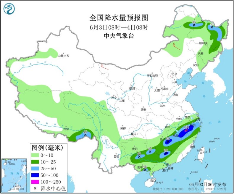 江南等地强降雨一发不可收拾 华北黄淮水少温高