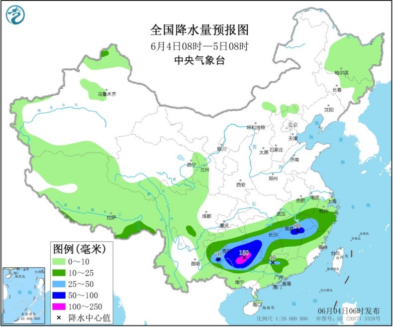 江南华南等地有持续性强降水 华北黄淮等地有持续性高温天气