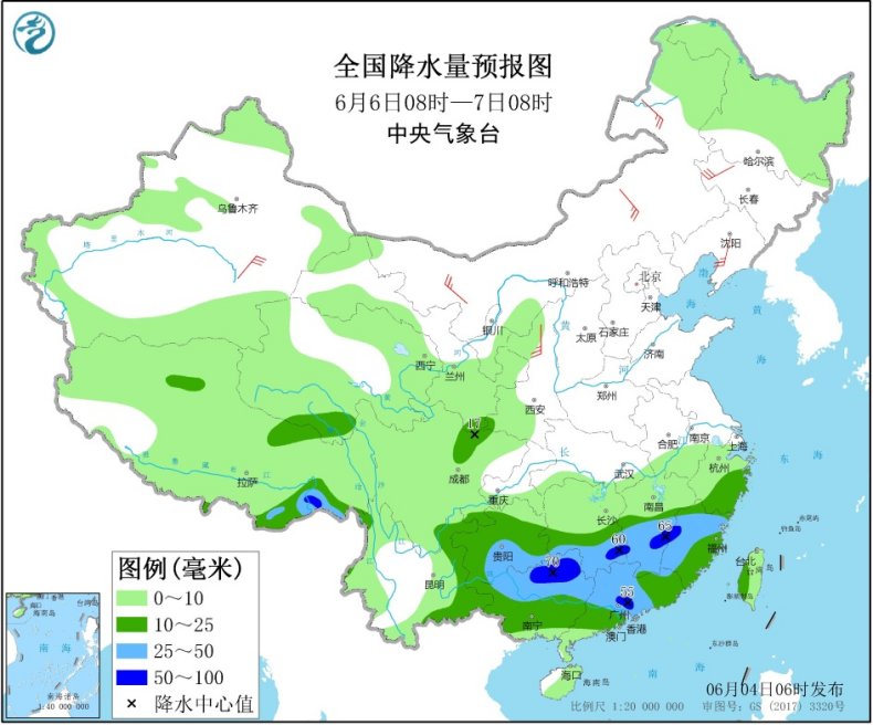 江南华南等地有持续性强降水 华北黄淮等地有持续性高温天气