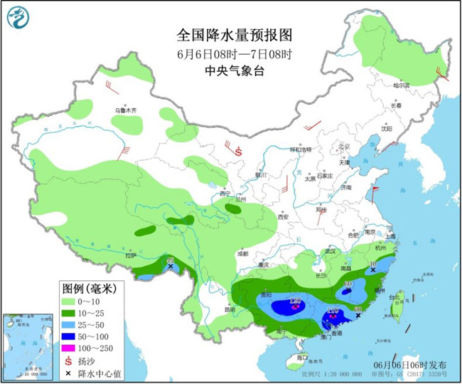 江南华南等地有持续性强降水 华北黄淮等地有持续性高温天气