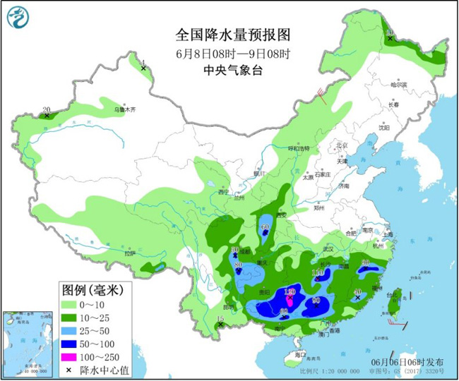 江南华南等地有持续性强降水 华北黄淮等地有持续性高温天气