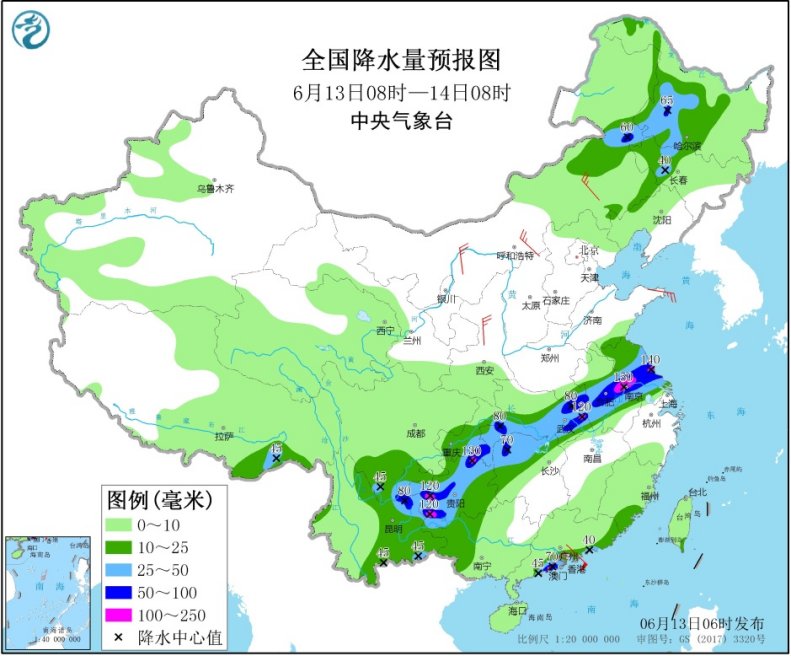 贵州江汉至沿淮一线有强降雨 东北地区华北将有强对流