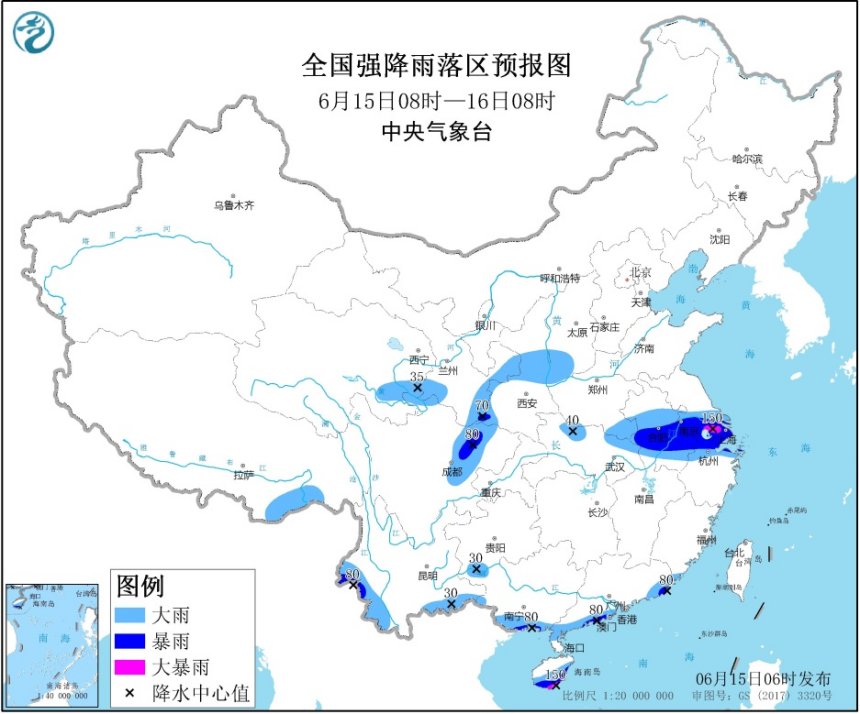 四川盆地至江汉江淮有强降雨 华北黄淮等地多高温晴热天气