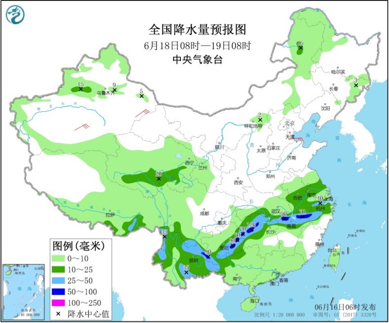 四川盆地陕西南部黄淮江淮等地有强降雨 华北江南等地高温天气持续