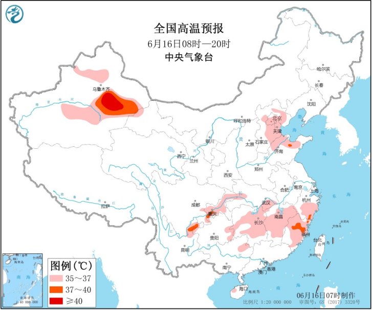 川陕苏皖等地暴雨如注 高温天气兵分两路占据华北江南