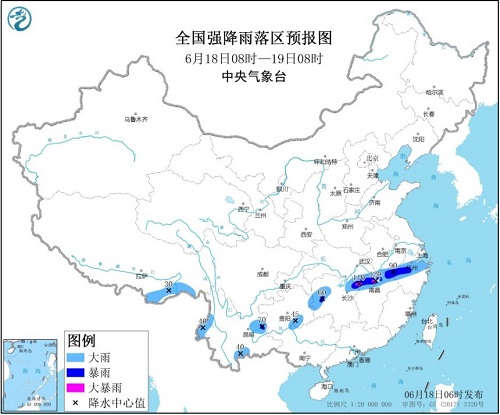 江南北部等地有强降雨 江南等地高温天气持续