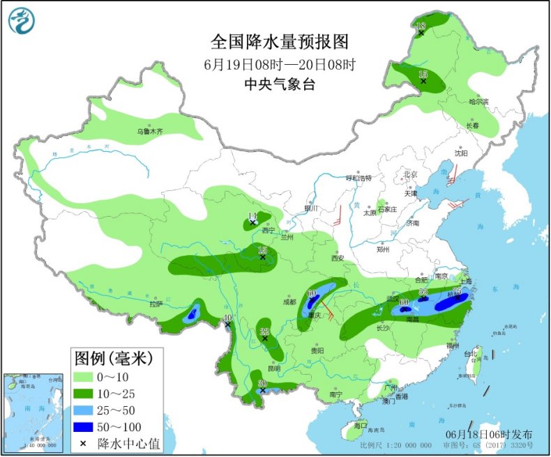 江南北部等地有强降雨 江南等地高温天气持续