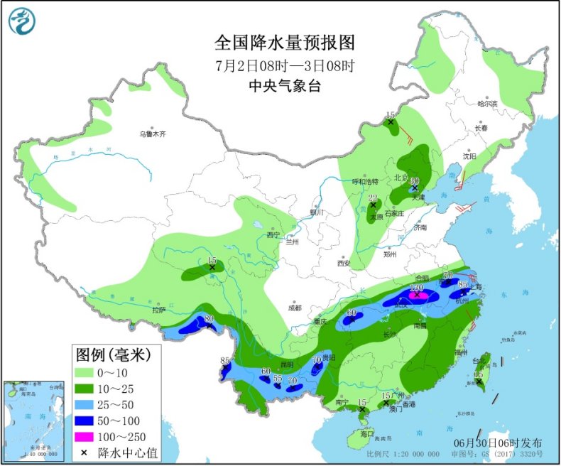 江南中北部西南地区等地有强降雨 华北等地多对流性天气