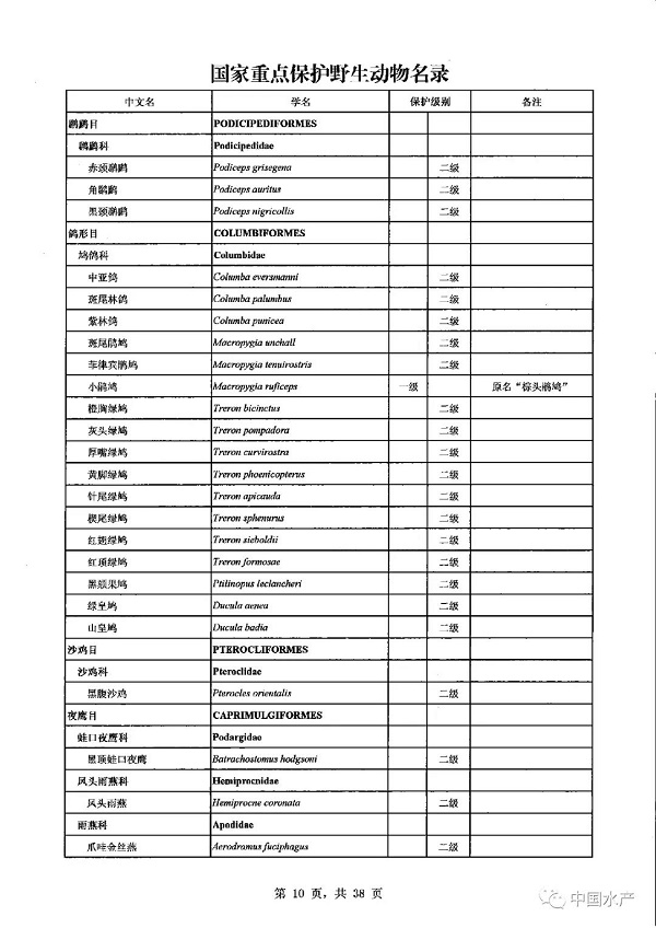 名录来了！调整后的《国家重点保护野生动物名录》正式公布