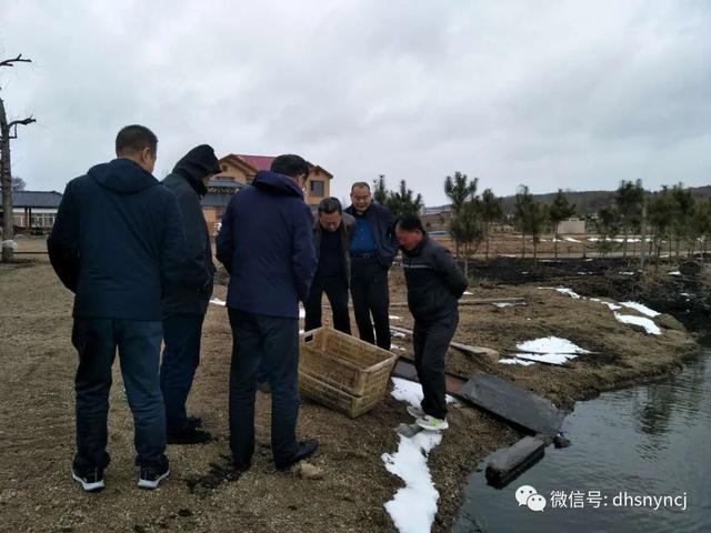 吉林省水产总站到敦化水产科技示范基地检查指导