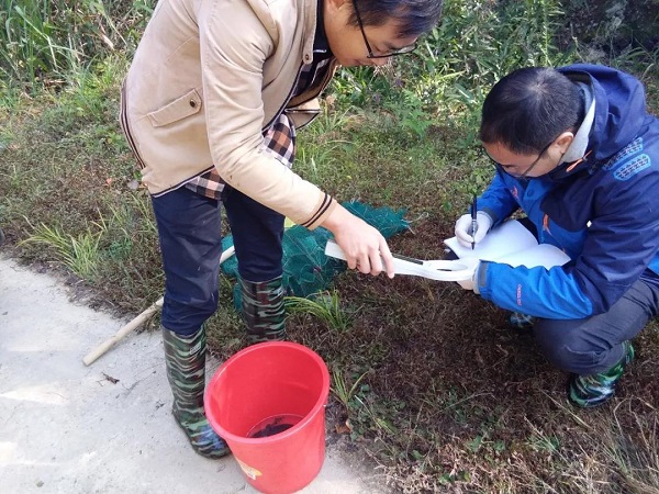 江西省水产科学研究所专家到铜鼓开展大鲵增殖放流效果调查