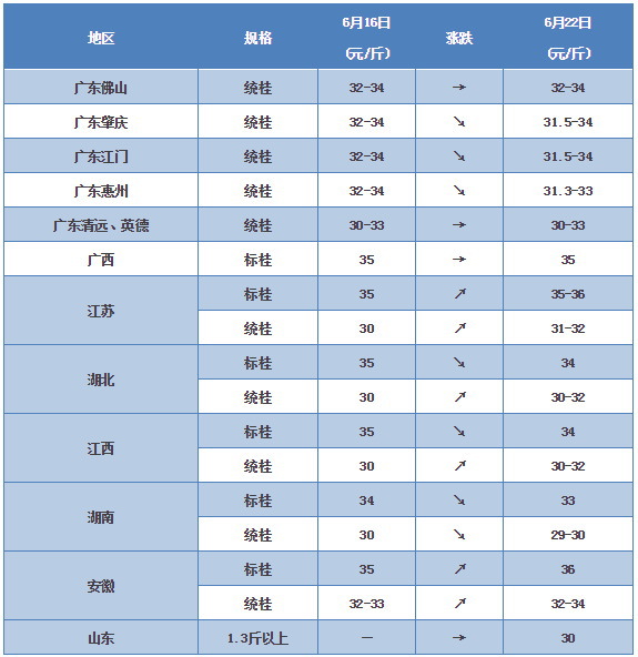 6月各地鳜鱼价格升降不一但总体平稳，7月或有望回升！