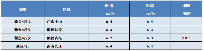 严重缺鱼！不论规格，行情好到爆，说得就是它！5月22日全国19种鱼类塘头价