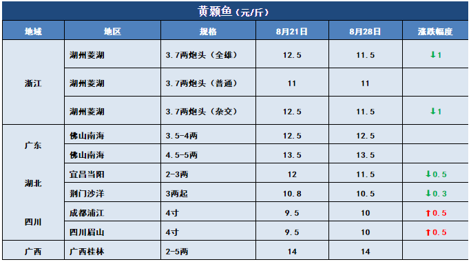 热水鱼，大批进军市场！特种鱼新鱼也开始上市！8月28日全国19种鱼类塘头价